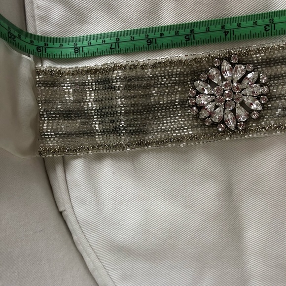 Rhinestone beaded bridal belt - Picture 4 of 5
